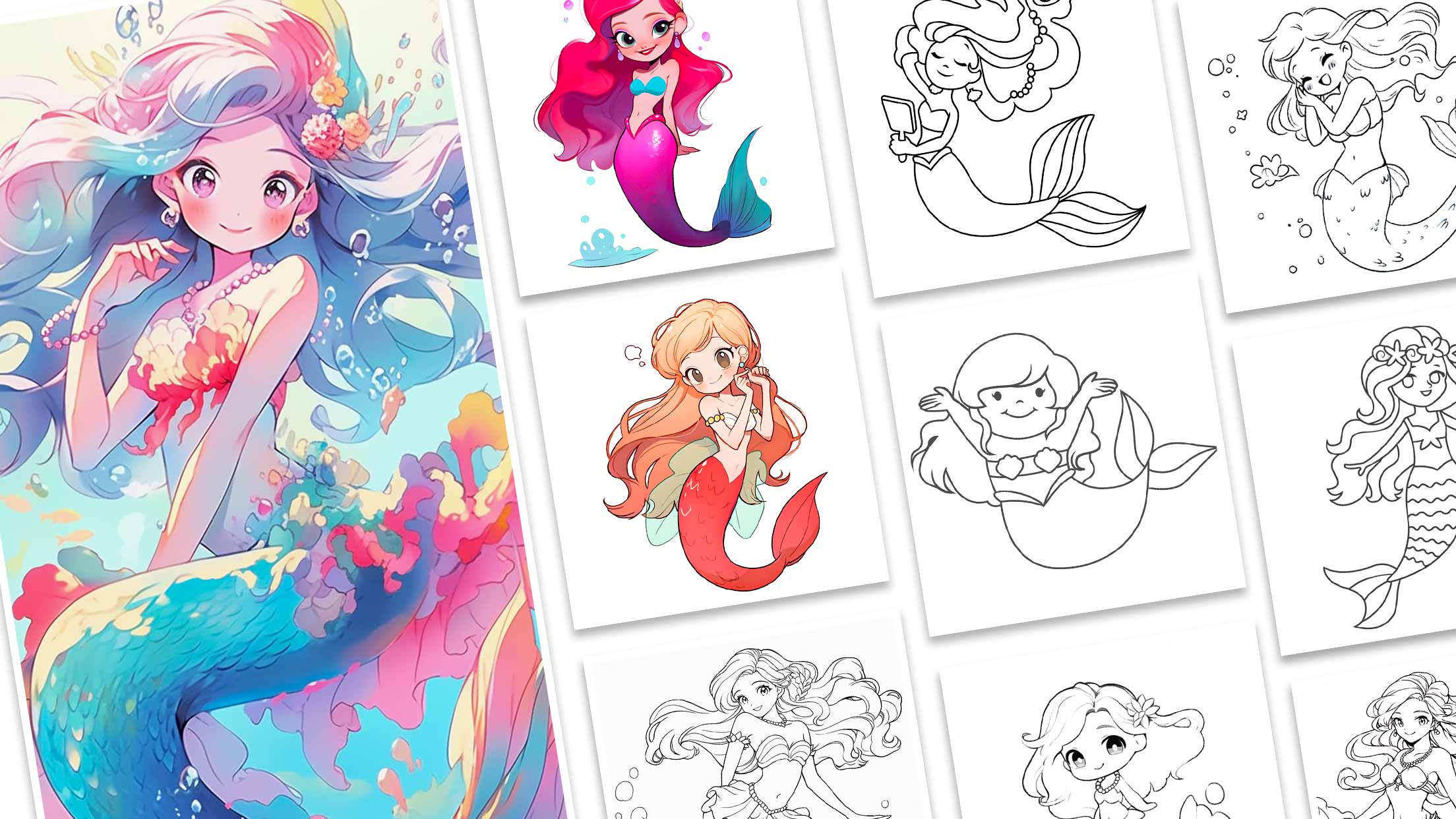 اسکرین شات 7 بازی Mermaid Coloring:Mermaid games