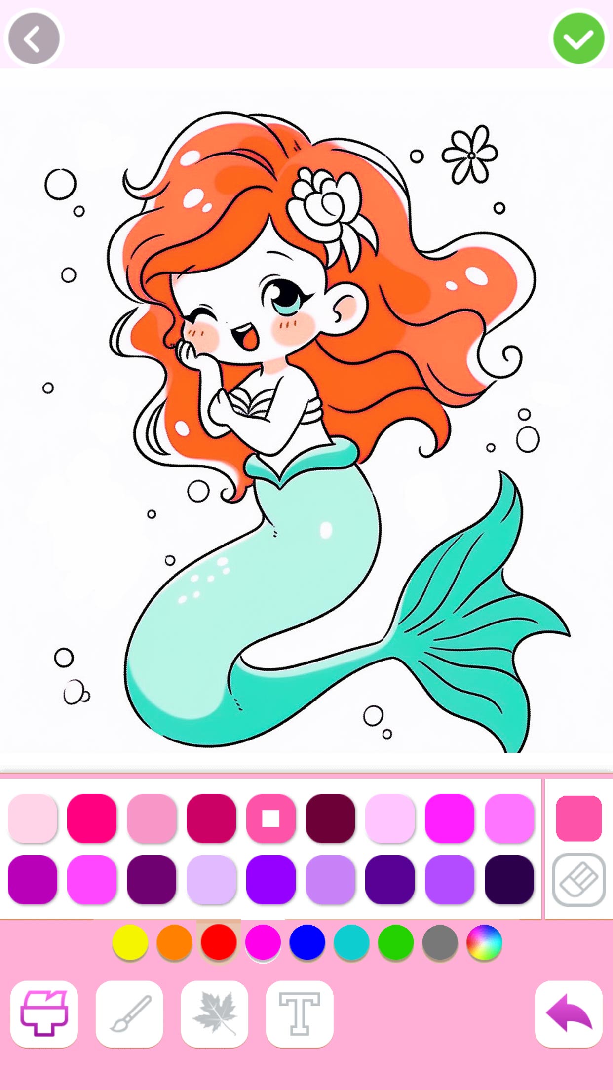 اسکرین شات 2 بازی Mermaid Coloring:Mermaid games