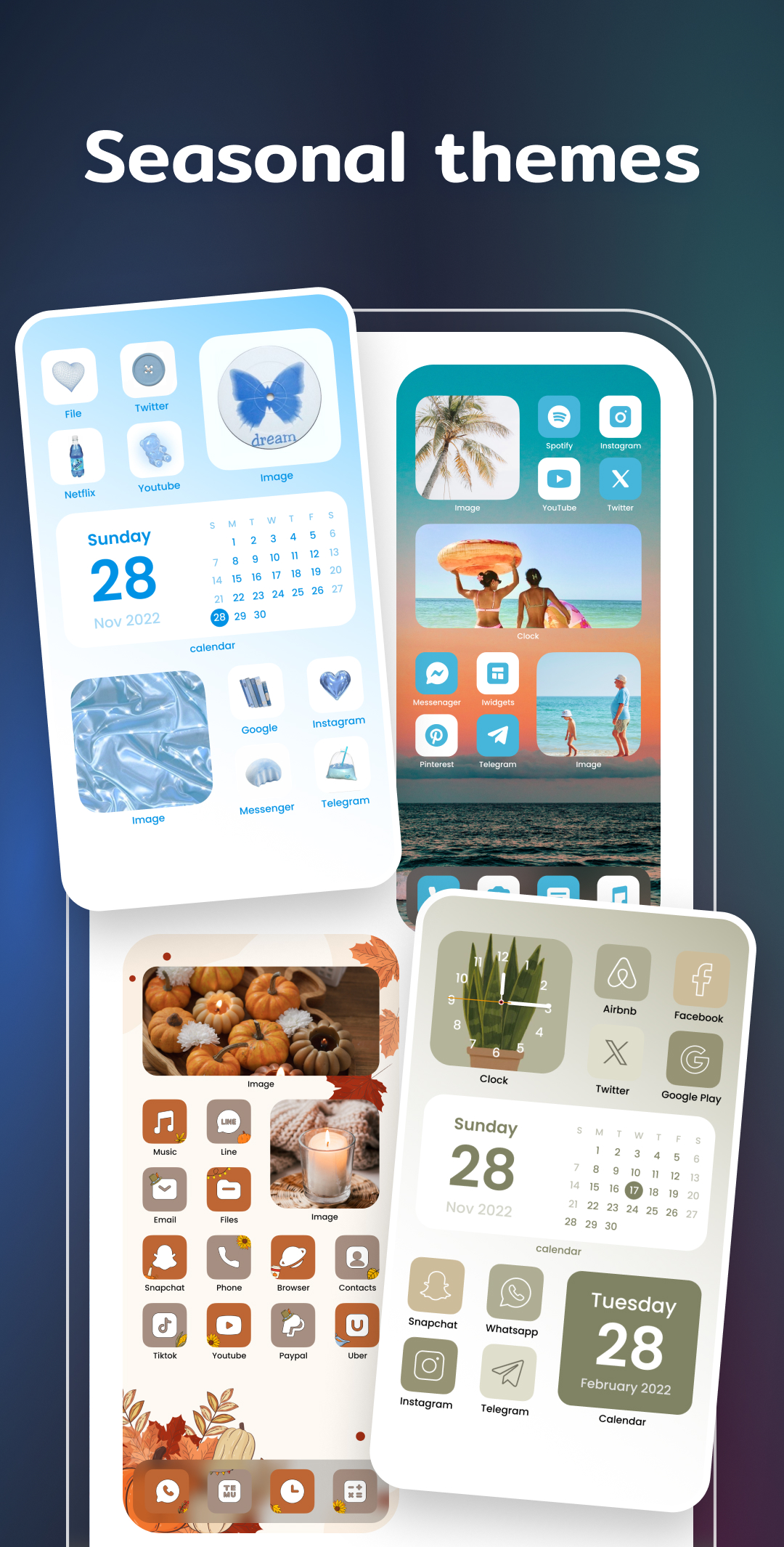 اسکرین شات 6 برنامه Color Widgets, Theme: iWidgets