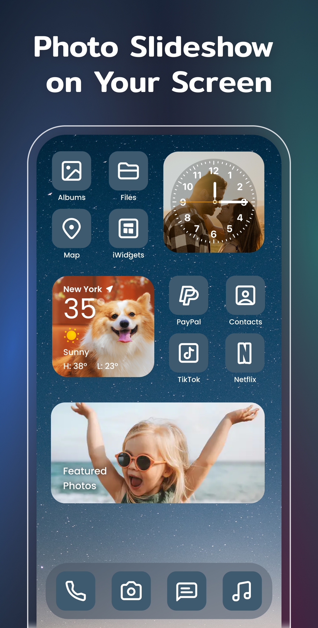 اسکرین شات 4 برنامه Color Widgets, Theme: iWidgets