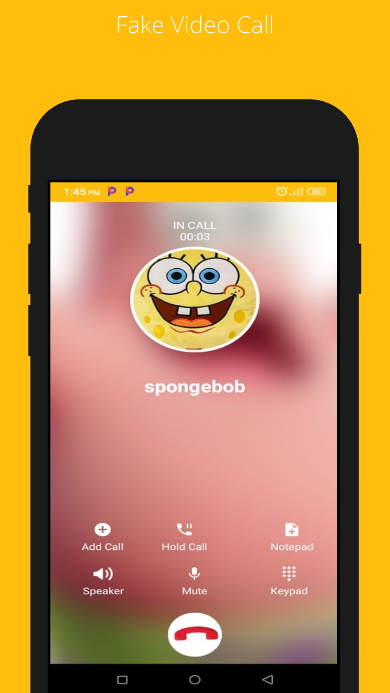اسکرین شات 3 برنامه Bob Calls You - Fake Call Simu