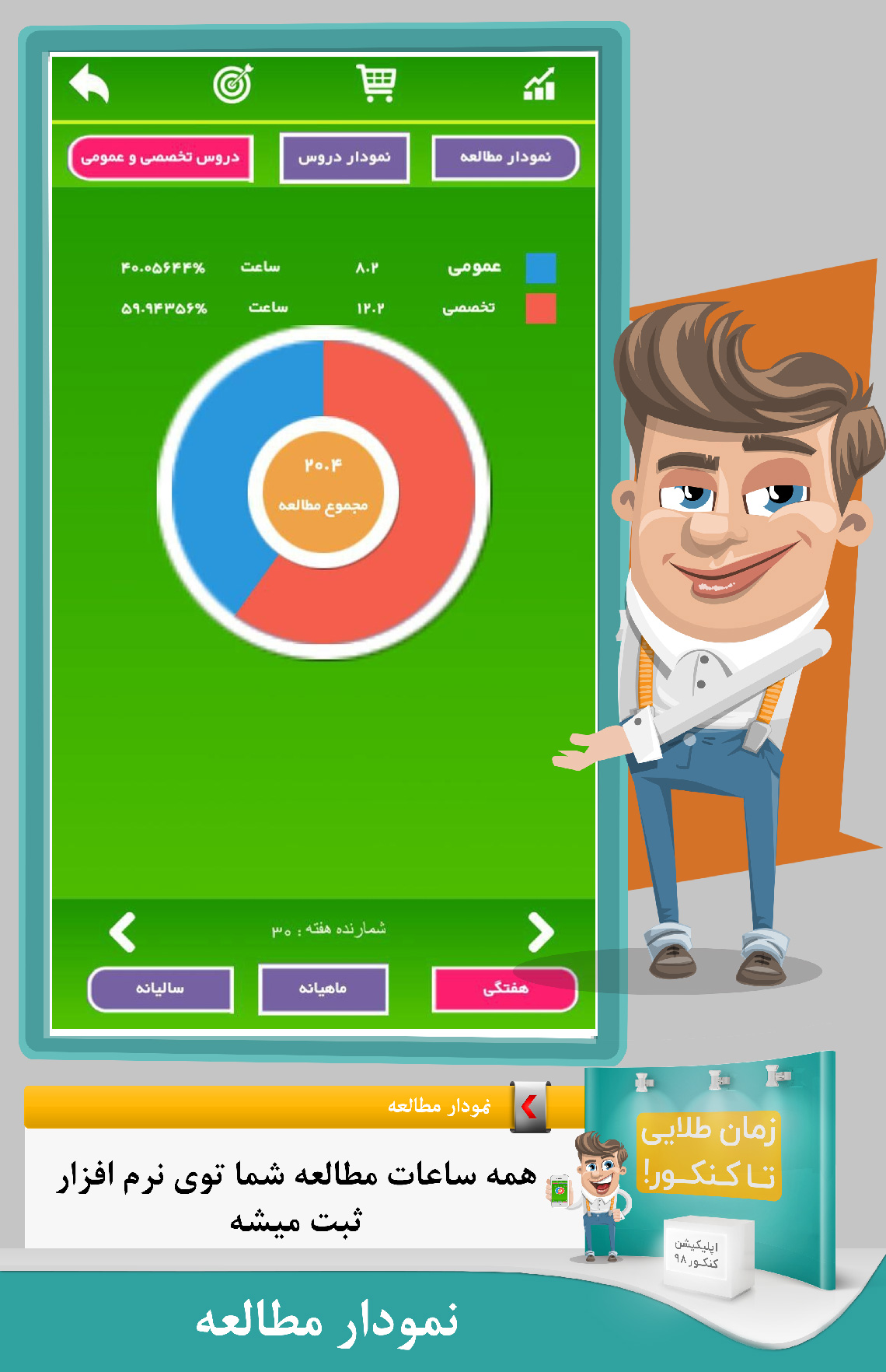 اسکرین شات 2 برنامه زمان طلایی تا کنکور سراسری