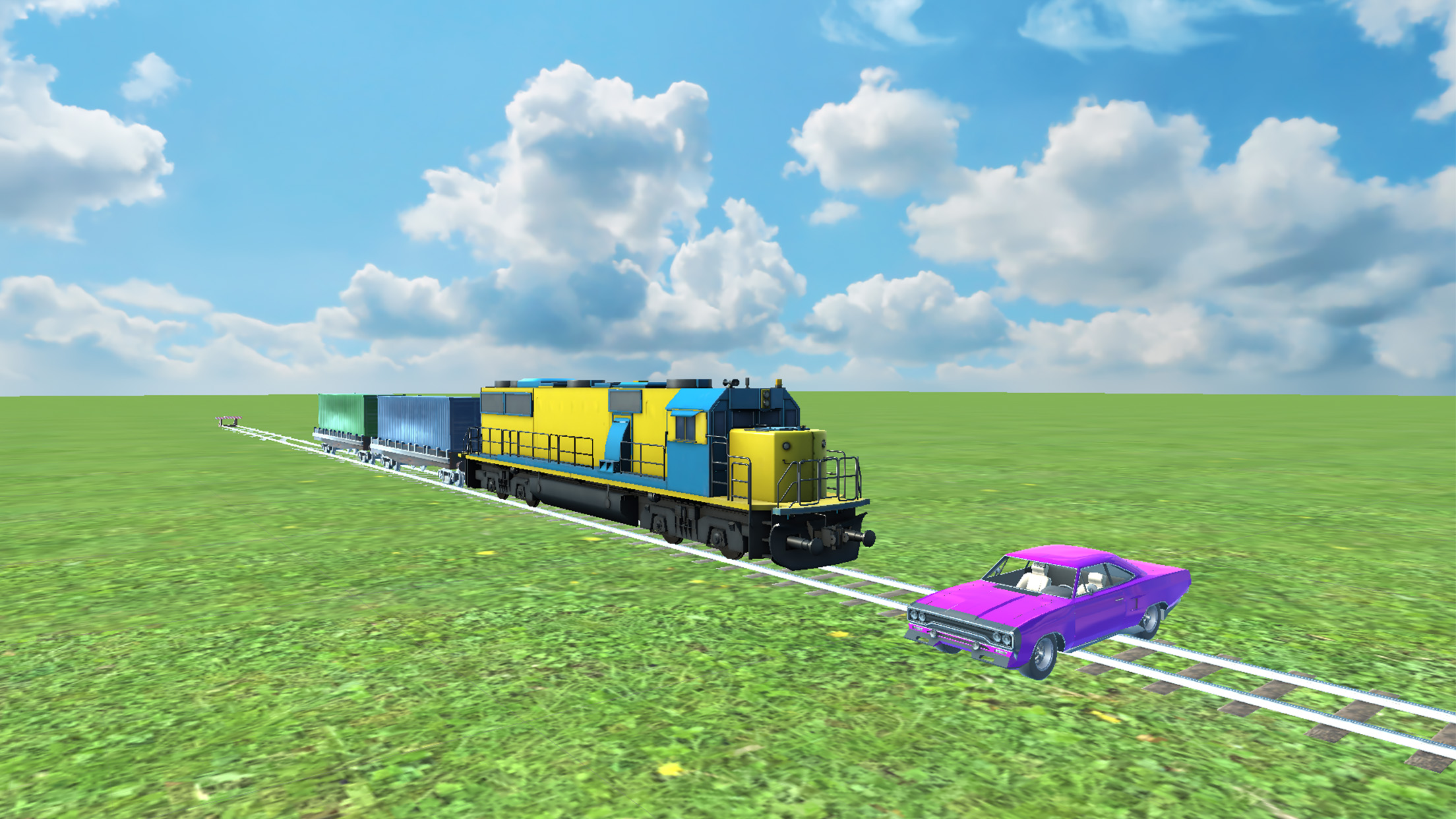 اسکرین شات 4 بازی Train vs car games. Train game