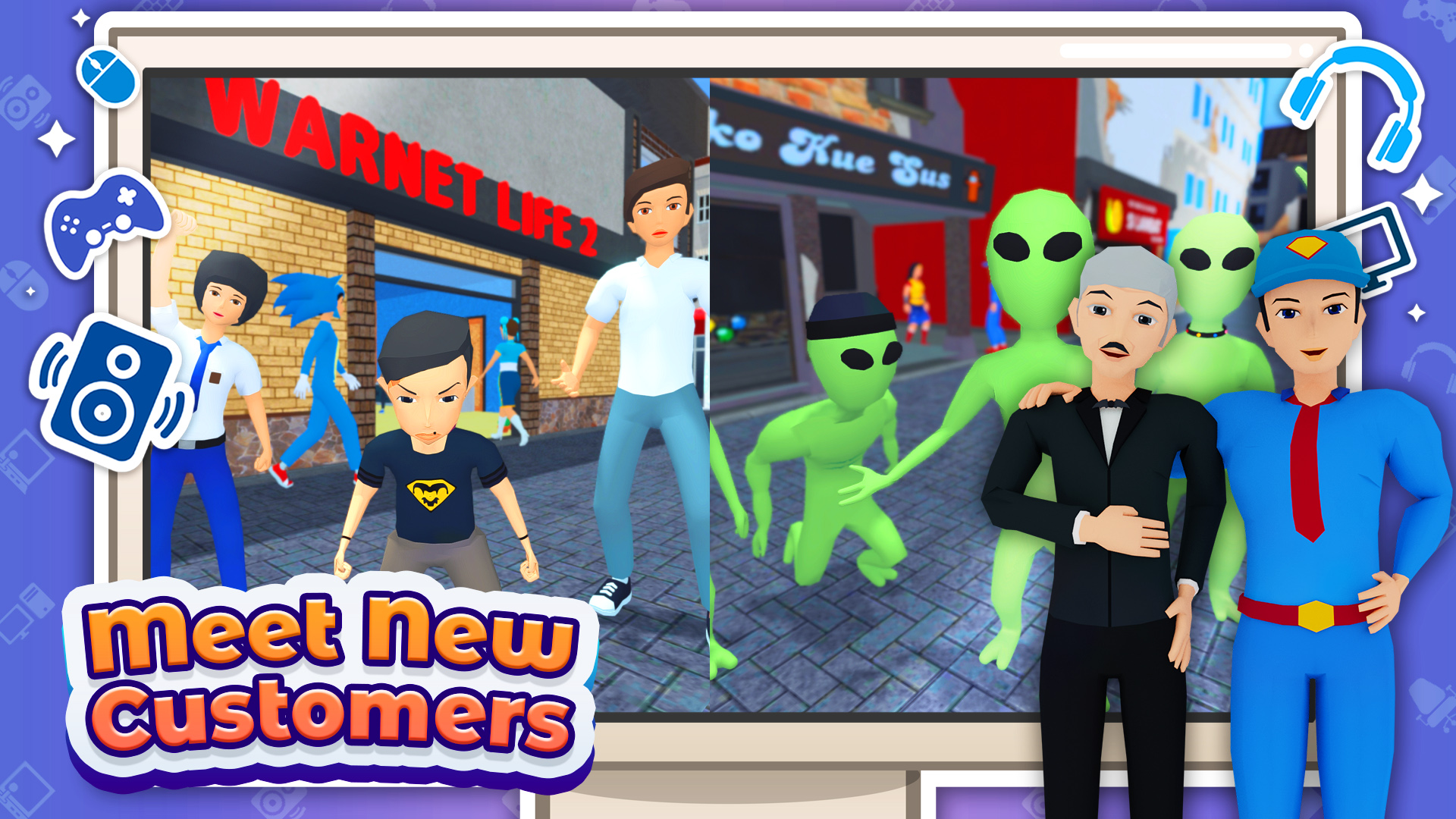اسکرین شات 3 بازی Gaming Cafe Life