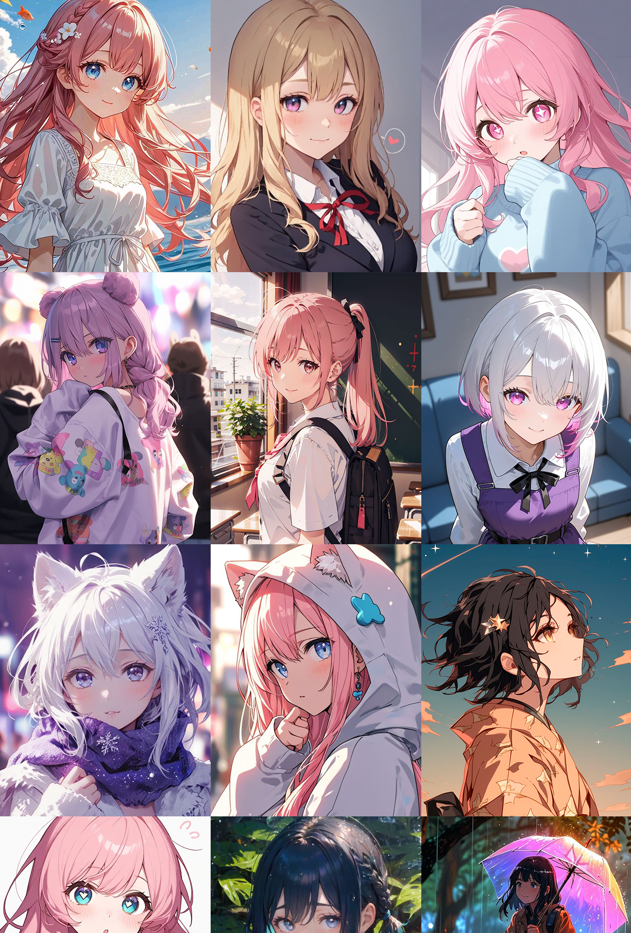 اسکرین شات 4 برنامه Anime Girls Wallpaper