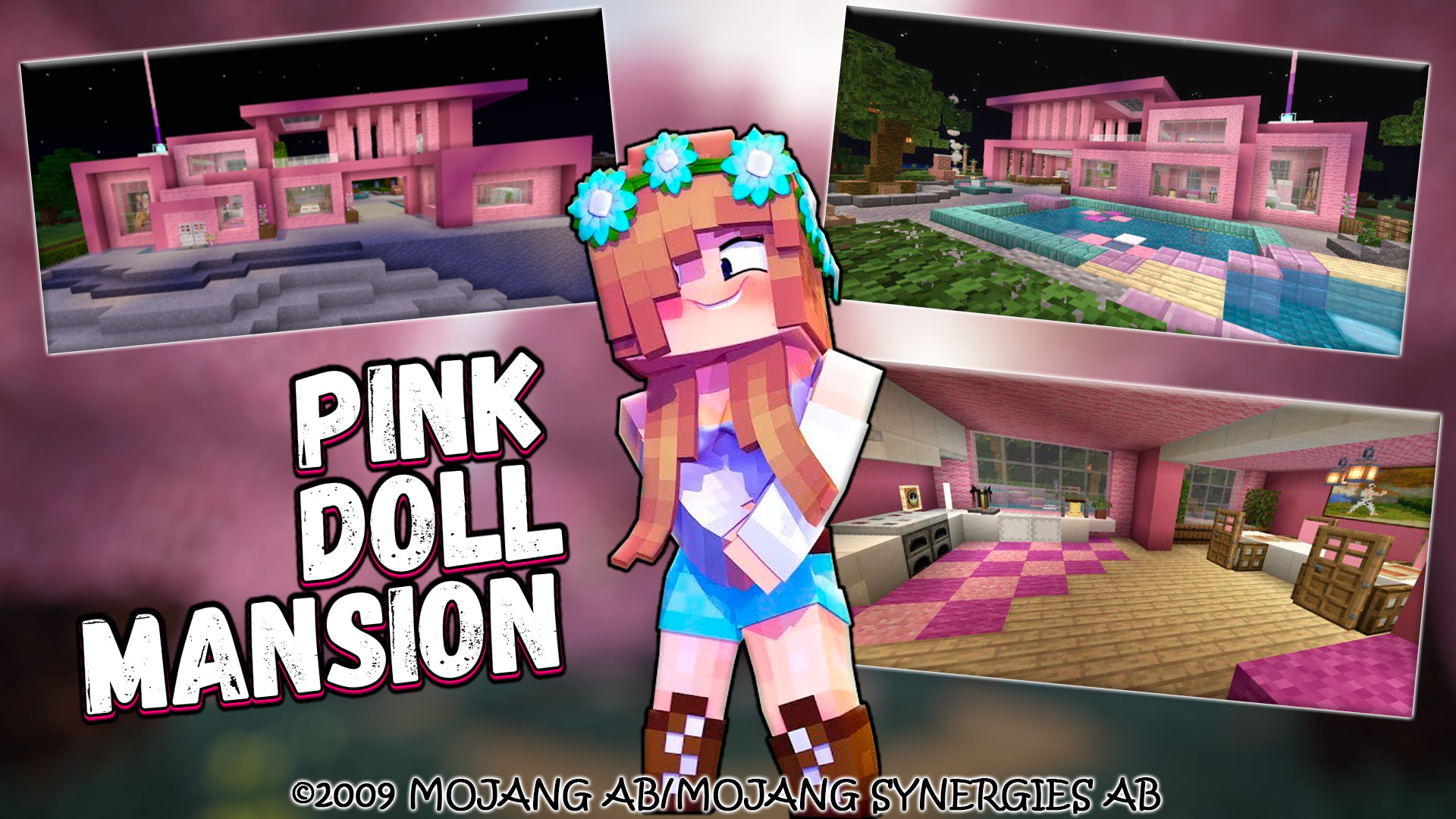 اسکرین شات 1 برنامه Pink Princess House Map [Doll]
