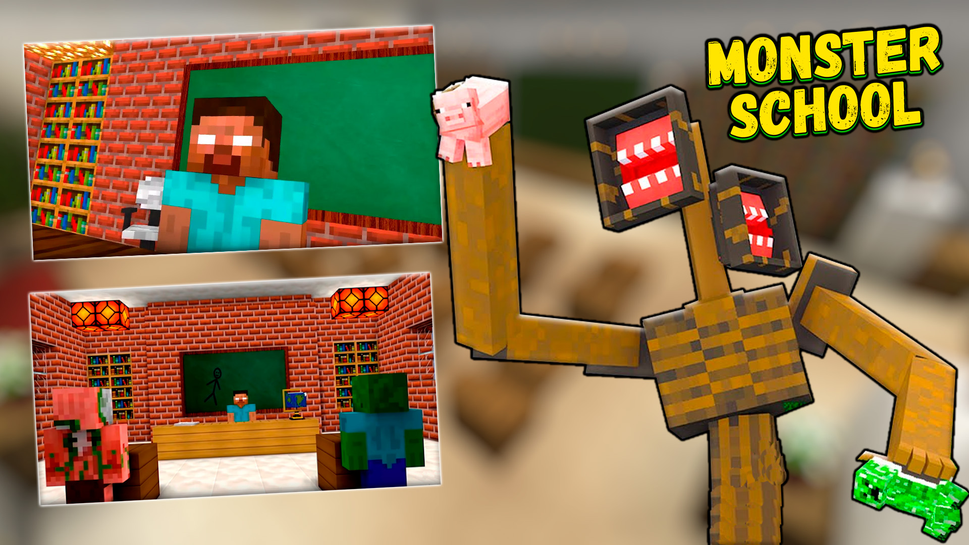 اسکرین شات 3 برنامه Map Monster School [Mod+Skins]