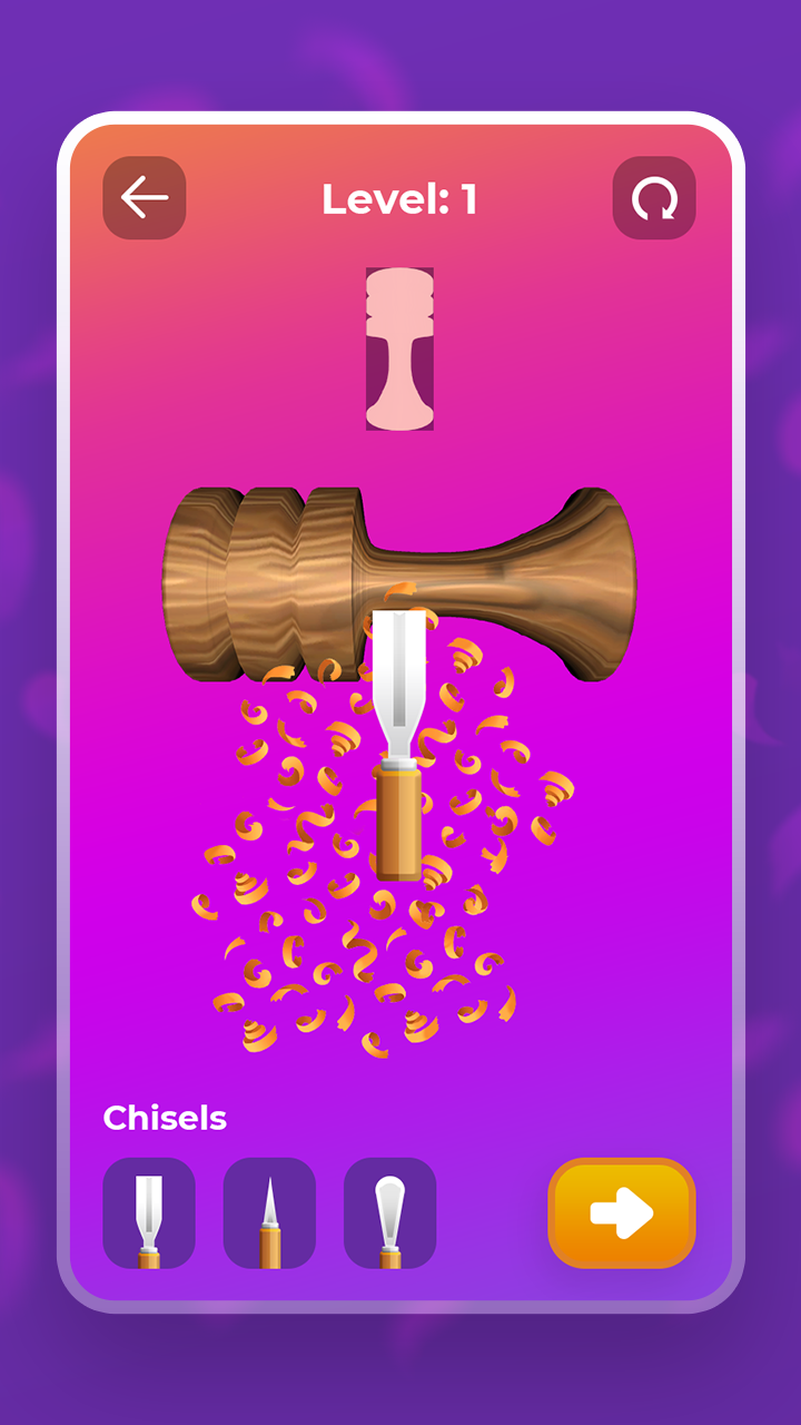 اسکرین شات 1 بازی Wood Carving - Wood Games