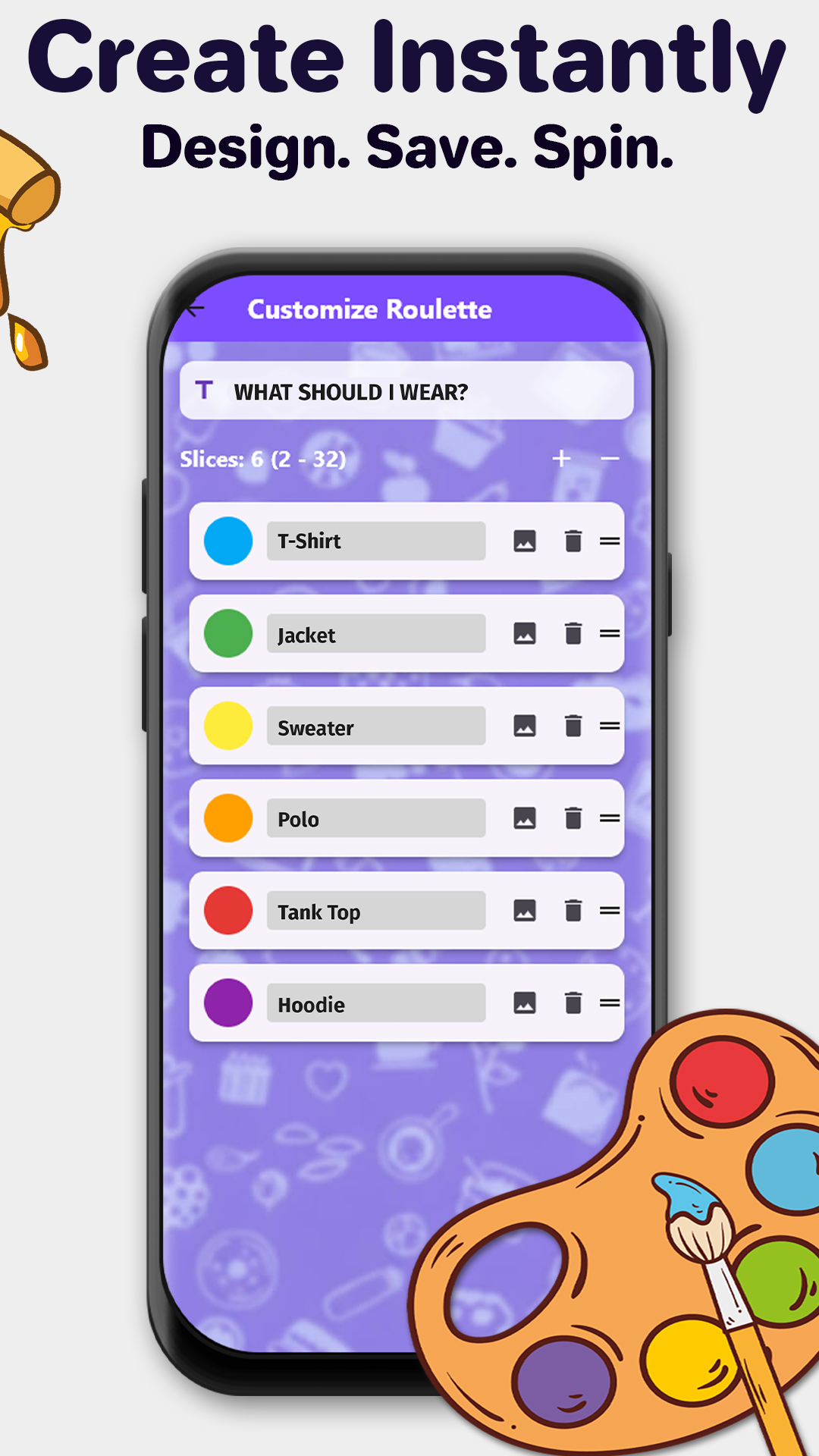 اسکرین شات 3 برنامه Roller Roulette Decision maker