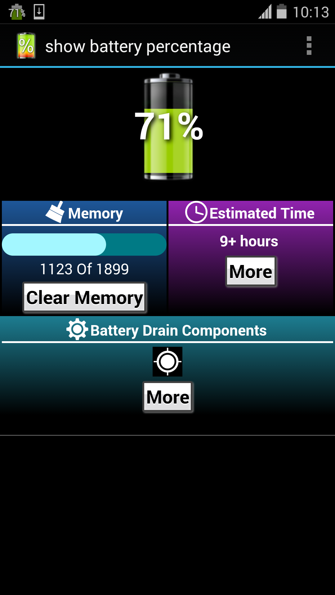 اسکرین شات 2 برنامه show battery percentage