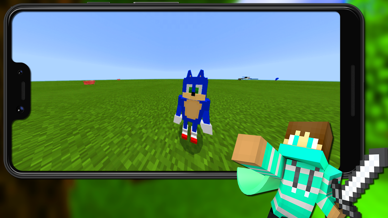 اسکرین شات 1 برنامه Mod sonic minecraft