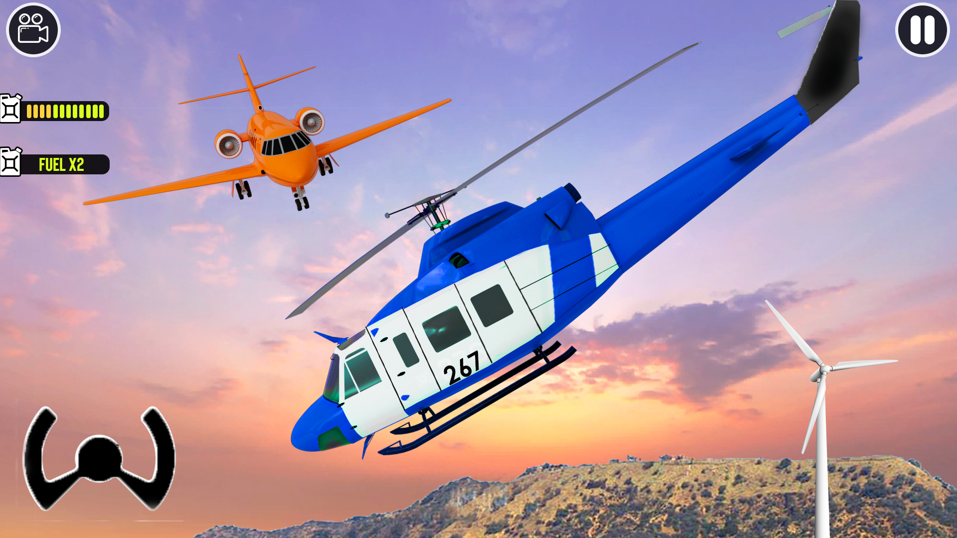 اسکرین شات 1 بازی City Helicopter Fly Simulation