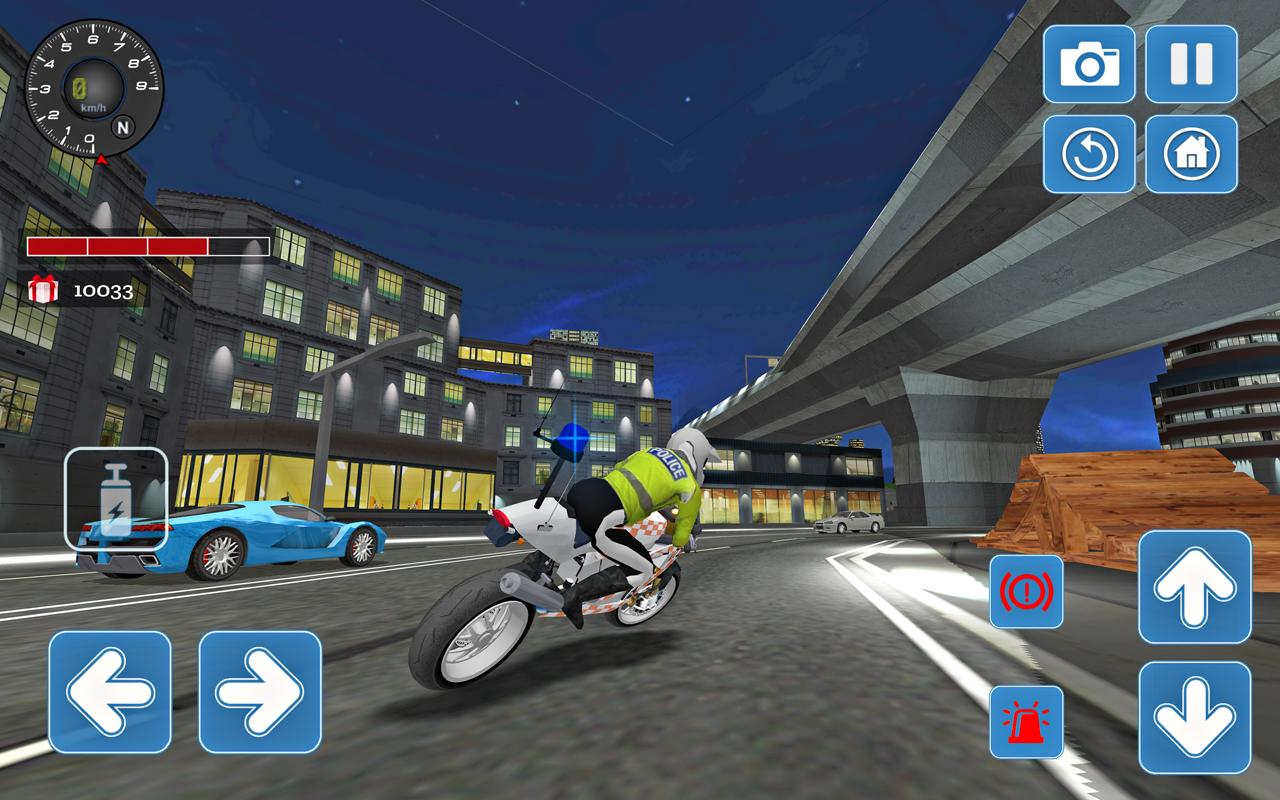 اسکرین شات 3 بازی City Police MotorBike 3D Sim