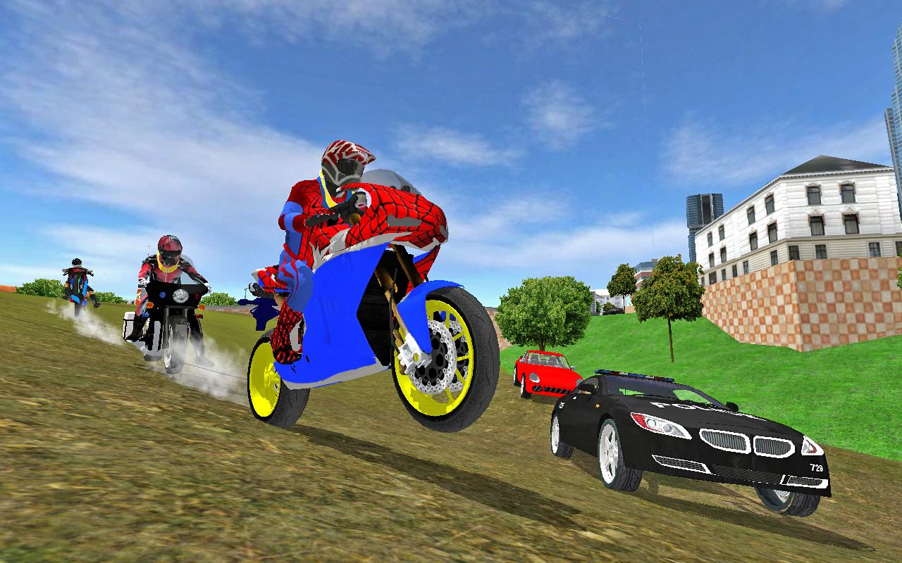 اسکرین شات 8 برنامه Motorbike Stunt Super Hero 3D