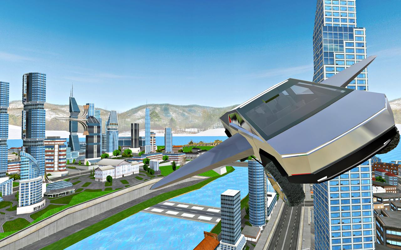 اسکرین شات 4 برنامه Modern Flying Car Driving Sim