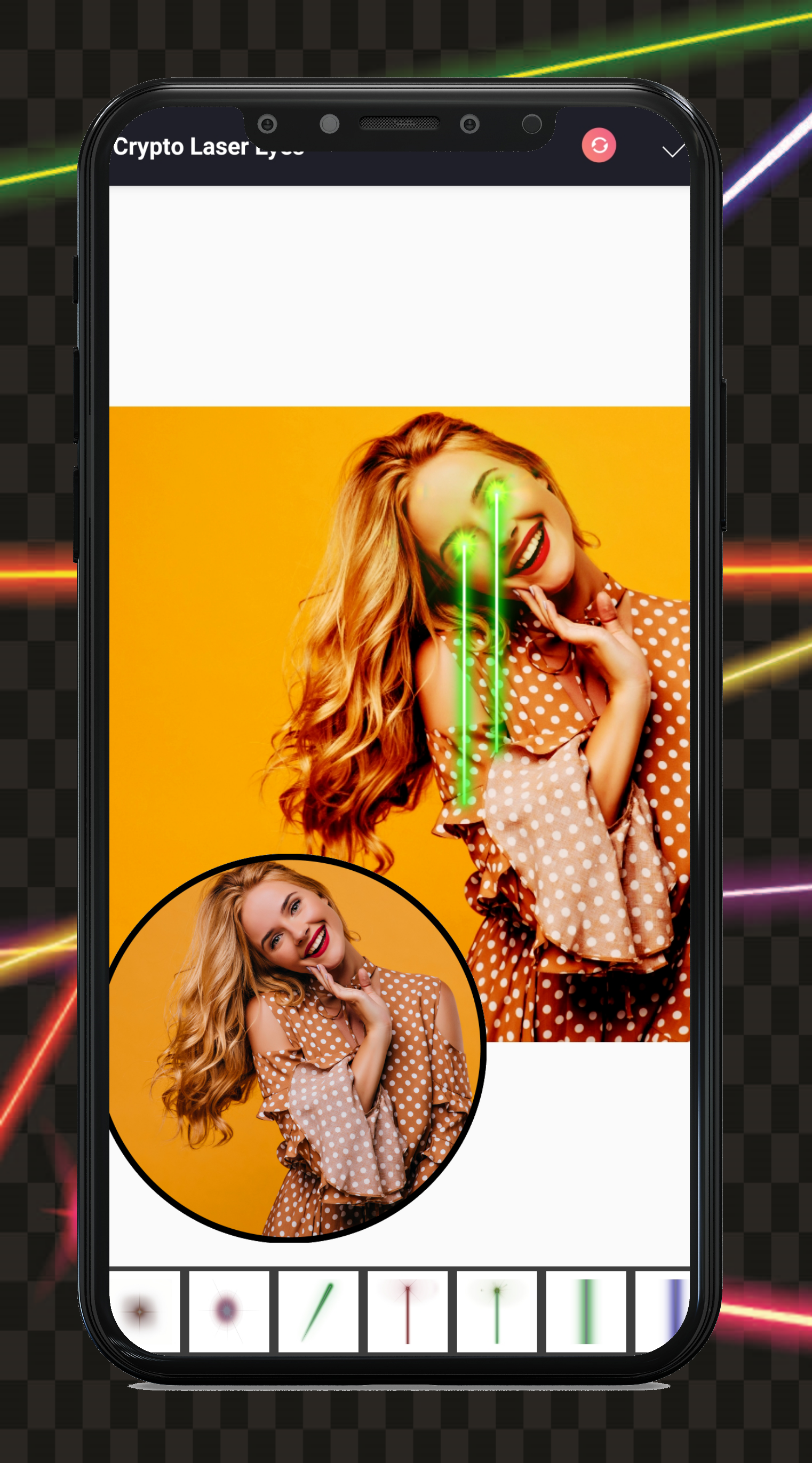 اسکرین شات 1 برنامه Add Laser Eyes - Photo Editor