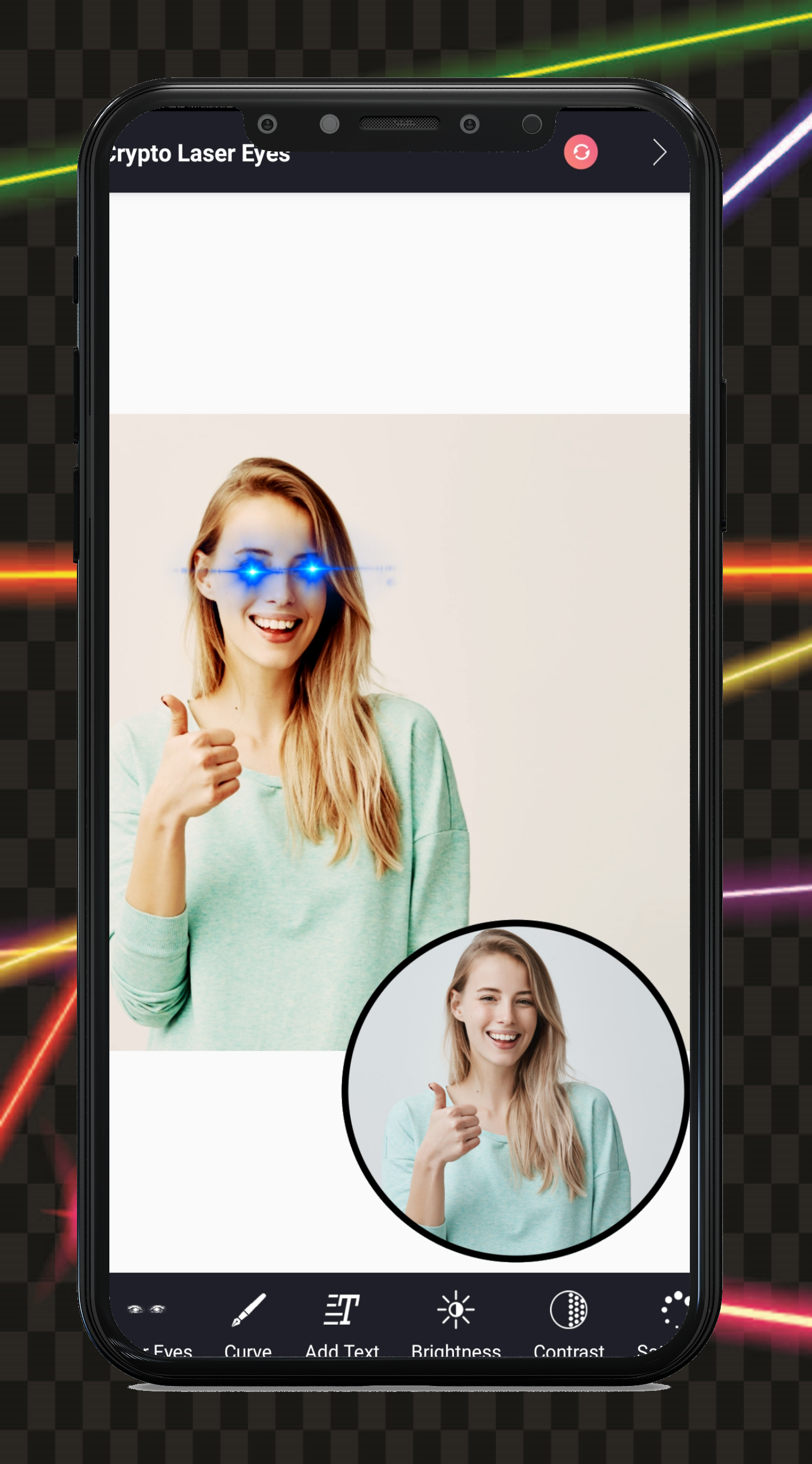اسکرین شات 2 برنامه Add Laser Eyes - Photo Editor