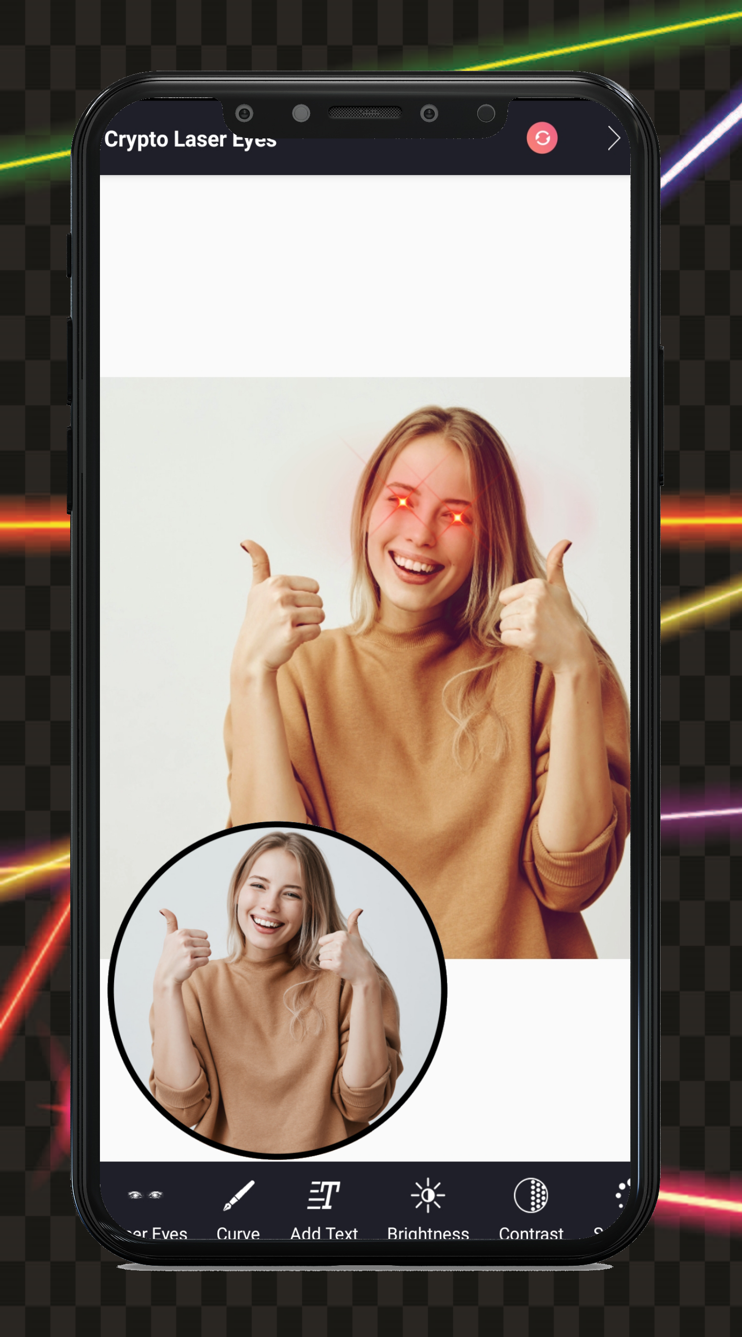 اسکرین شات 4 برنامه Add Laser Eyes - Photo Editor