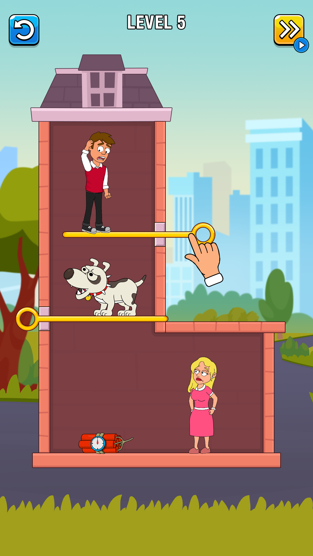 اسکرین شات 2 بازی Rescue Daddy - Save Pull Pin