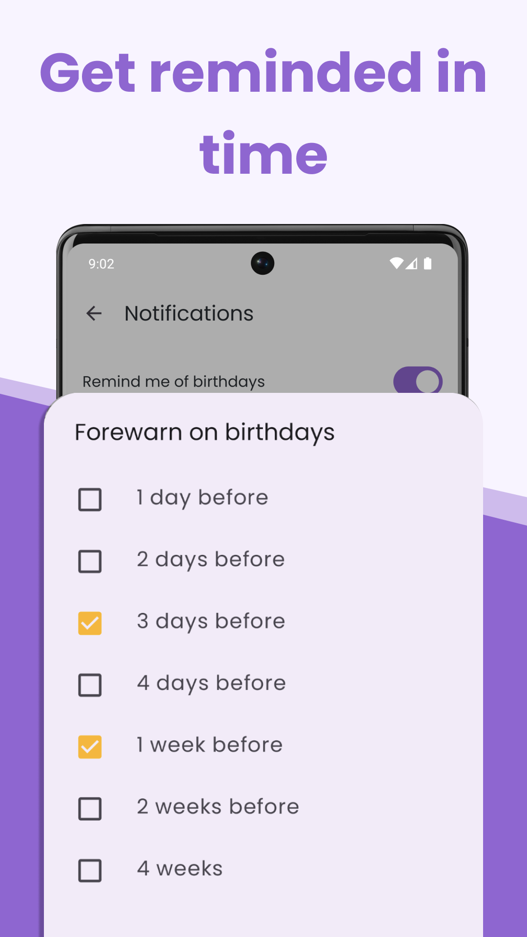 اسکرین شات 3 برنامه Birthday Calendar & Reminder