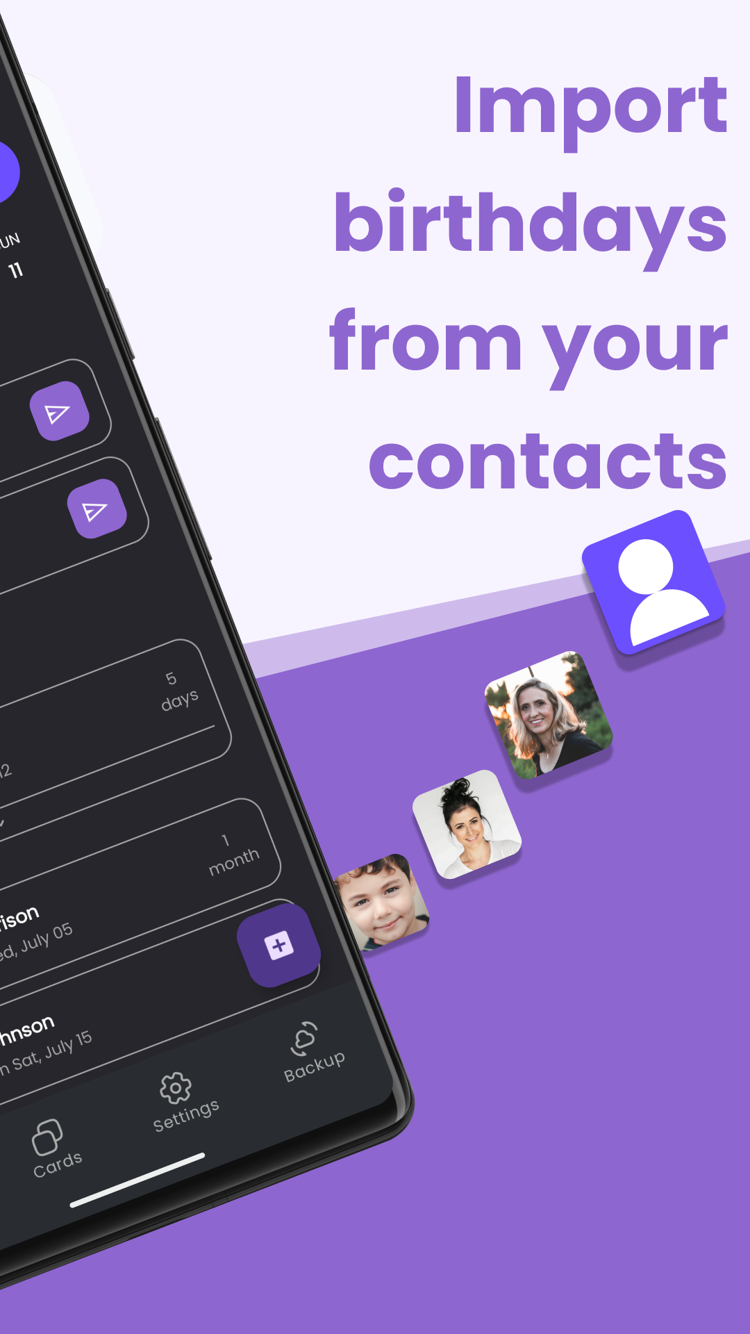 اسکرین شات 2 برنامه Birthday Calendar & Reminder