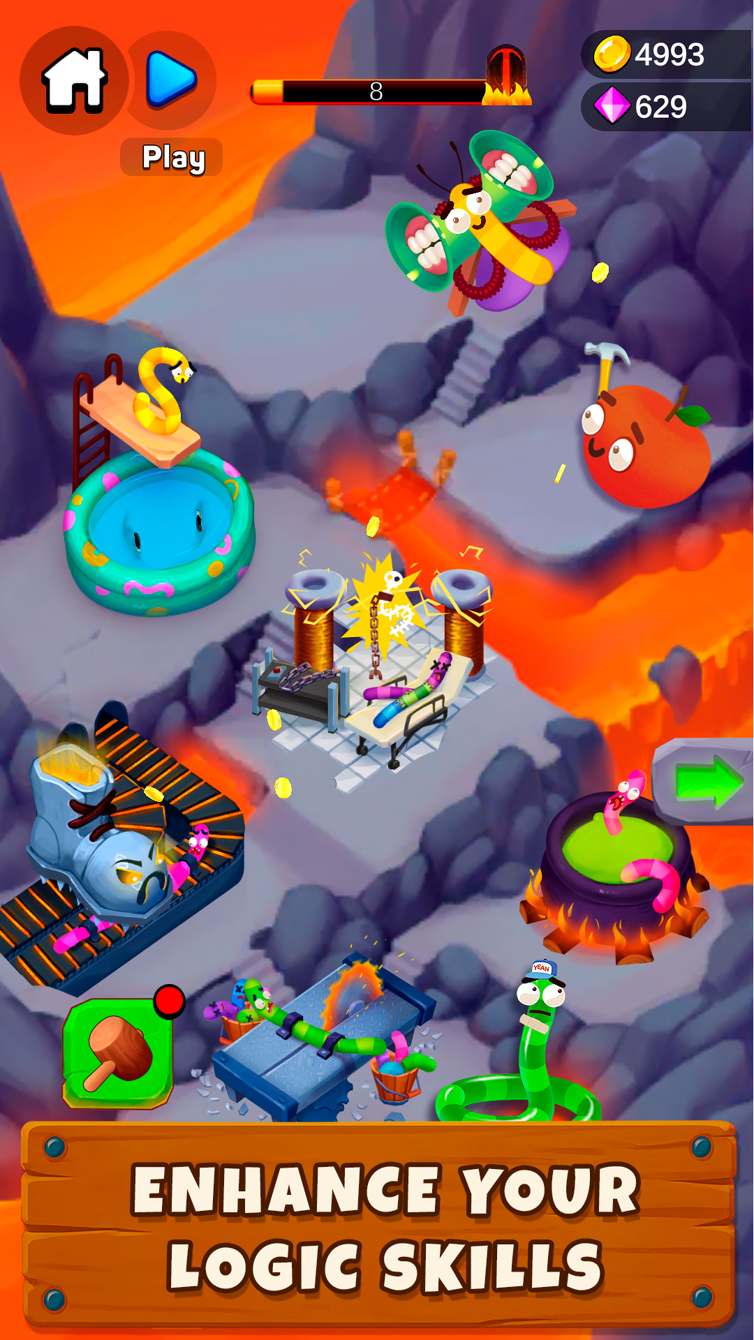 اسکرین شات 3 بازی Worm out: Brain teaser games