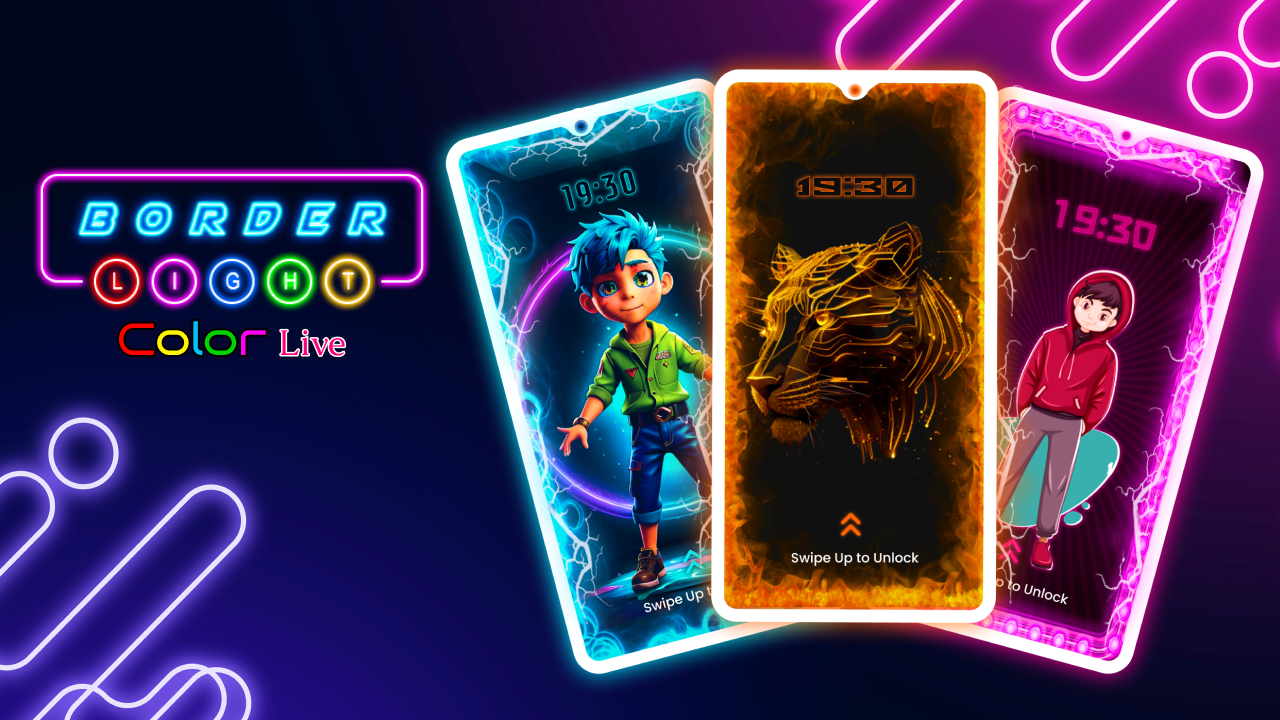 اسکرین شات 1 برنامه Border Light - LED Wallpaper