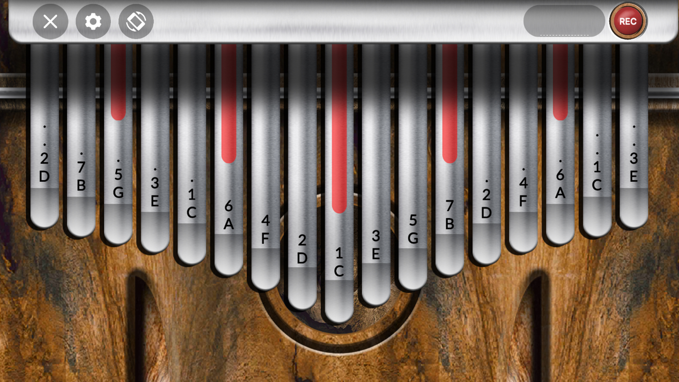 اسکرین شات 2 برنامه Real Kalimba