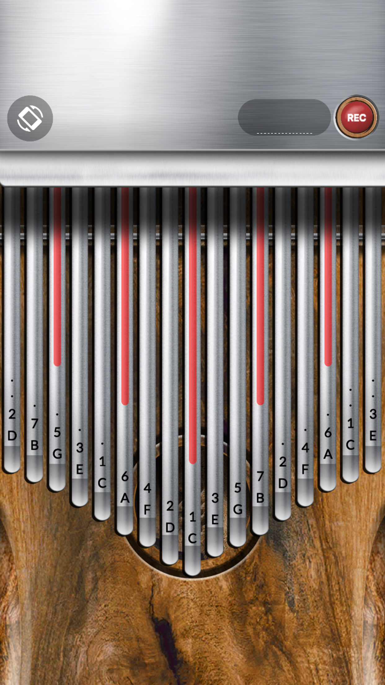 اسکرین شات 1 برنامه Real Kalimba
