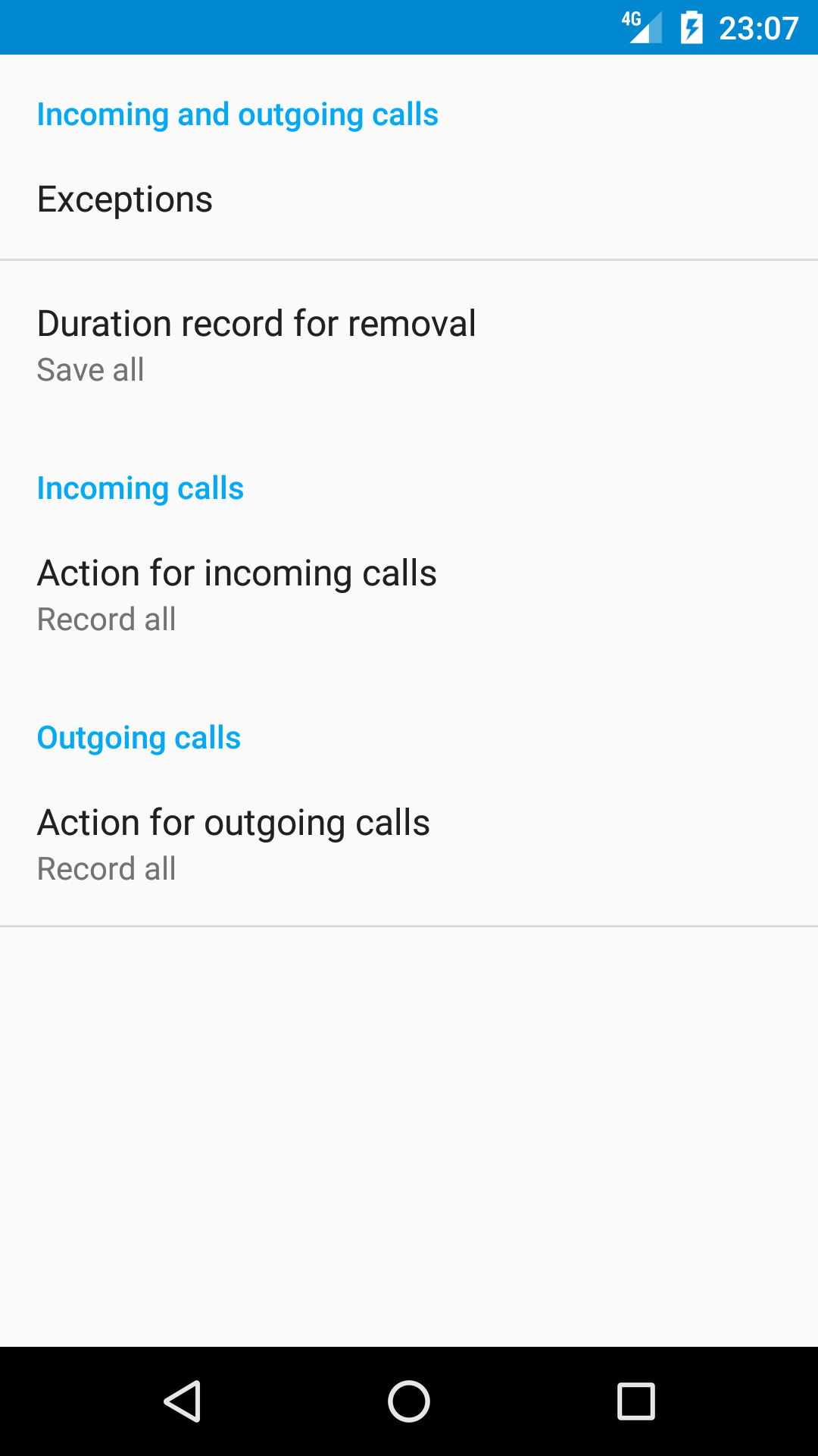 اسکرین شات 4 برنامه Call Recorder (Light)