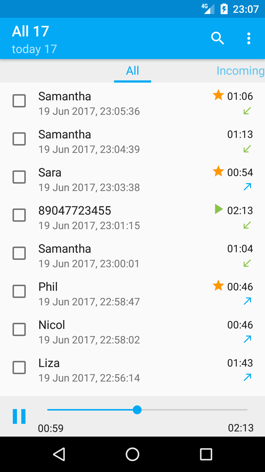 اسکرین شات 1 برنامه Call Recorder (Light)