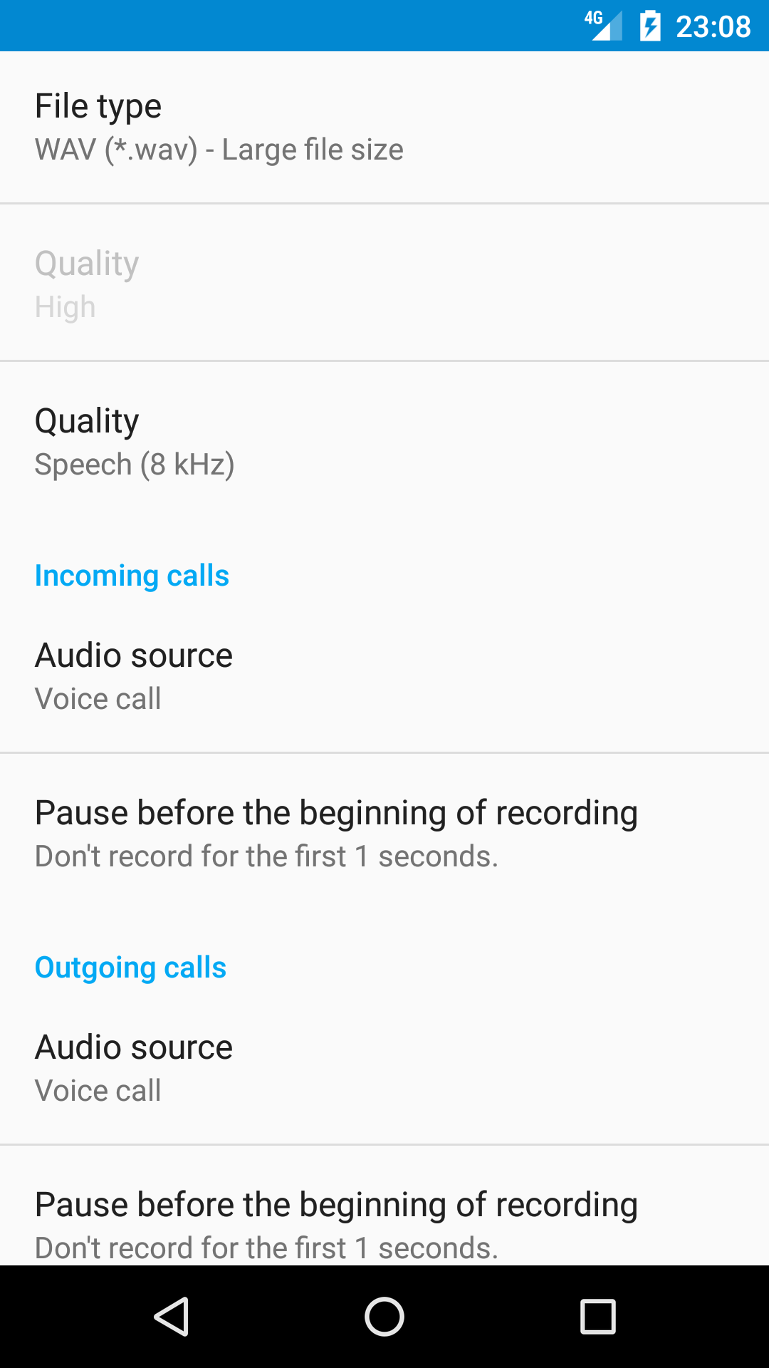 اسکرین شات 6 برنامه Call Recorder (Light)