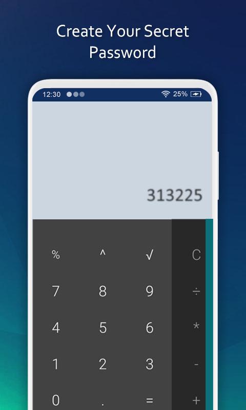 اسکرین شات 1 برنامه Calculator Lock - Hide Photos