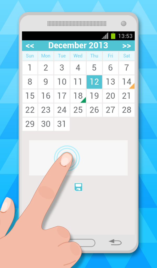 اسکرین شات 1 برنامه monthly calendar app