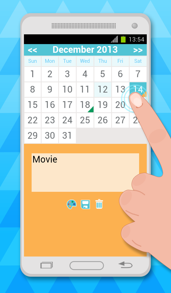 اسکرین شات 4 برنامه monthly calendar app