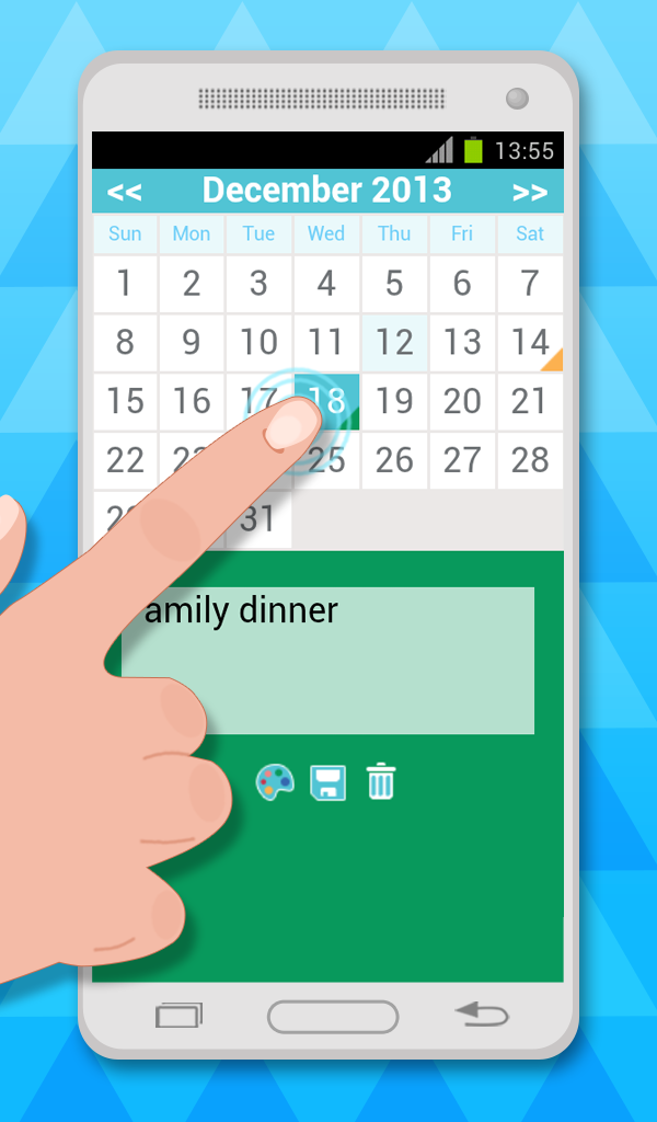اسکرین شات 3 برنامه monthly calendar app