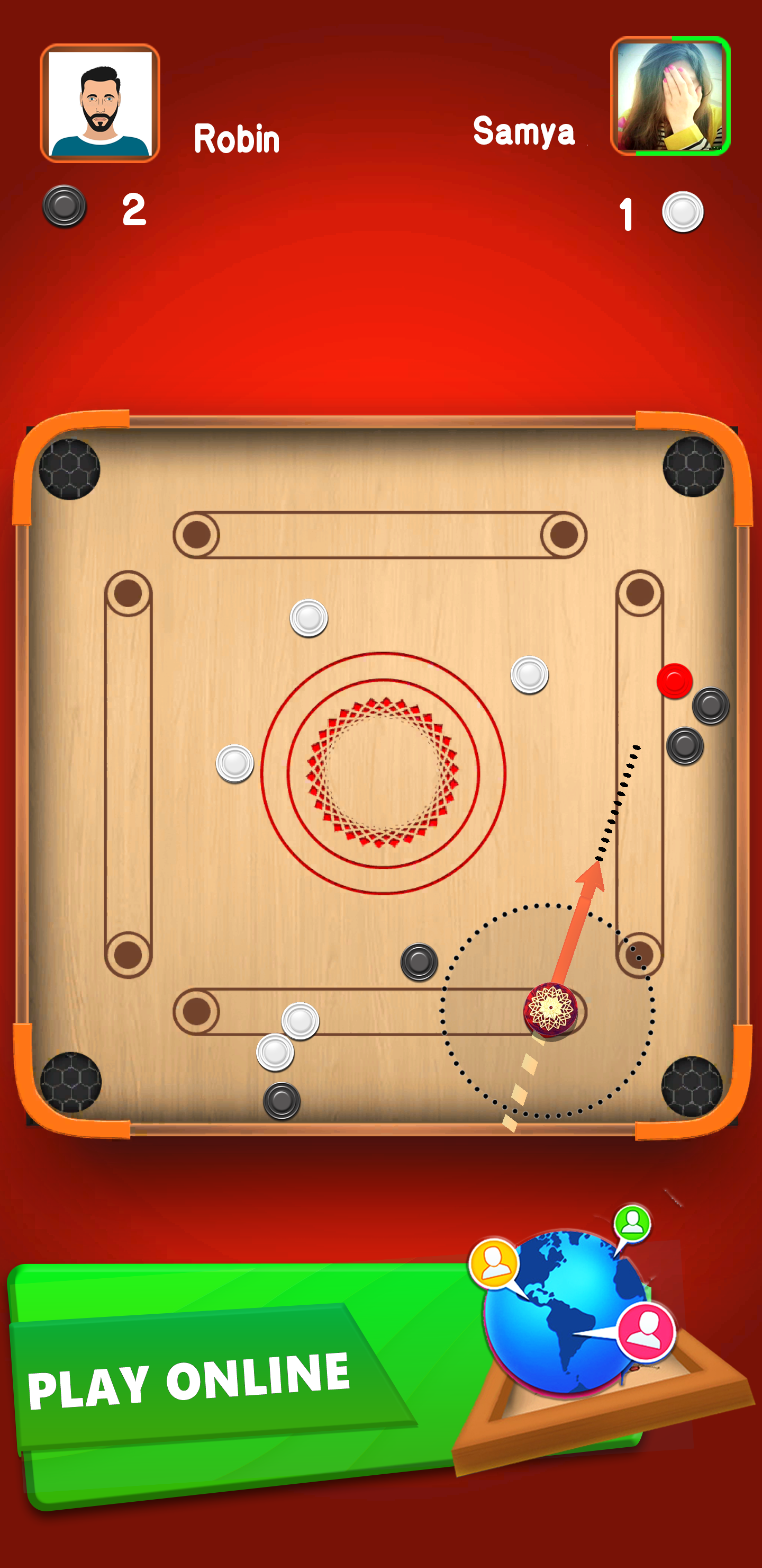 اسکرین شات 3 بازی Carrom Star : Multiplayer Carr