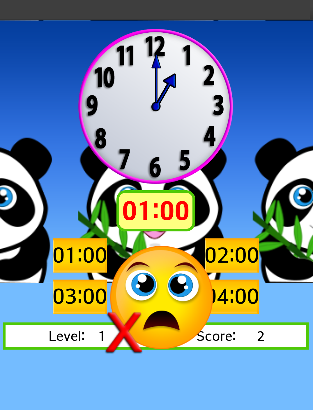 اسکرین شات 2 برنامه clock game for kids