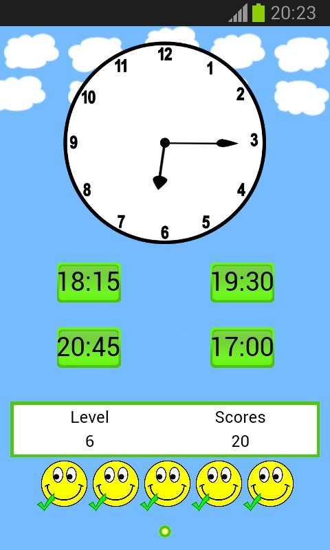 اسکرین شات 4 برنامه clock game for kids