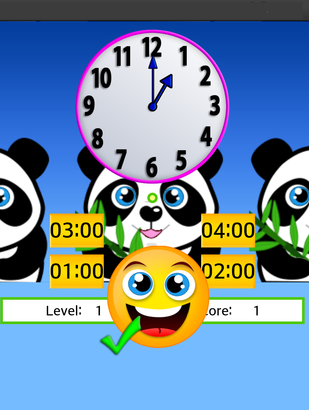 اسکرین شات 1 برنامه clock game for kids