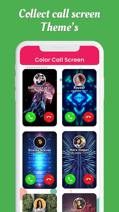 اسکرین شات 3 برنامه Color Call Flash - Call Screen, Color LED Flash