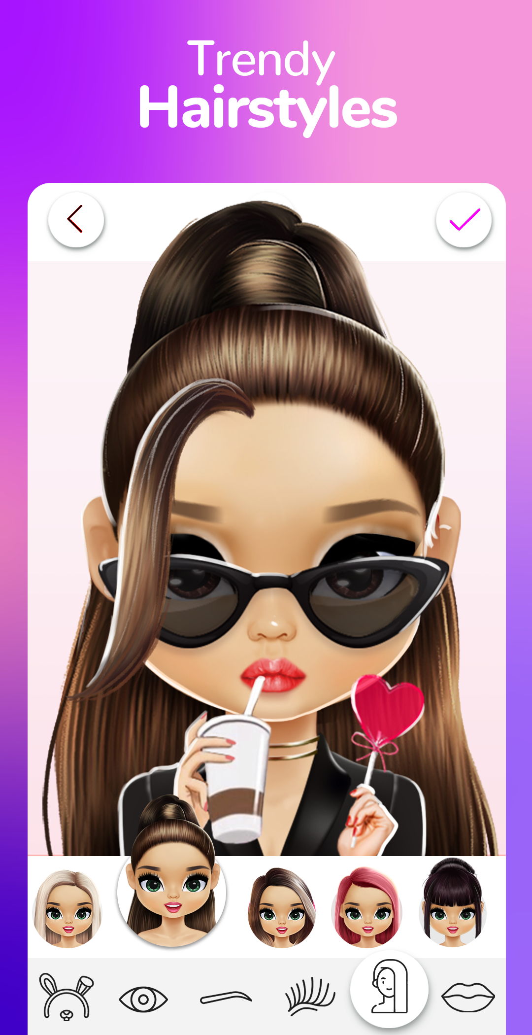 اسکرین شات 2 برنامه Dollicon: Doll Avatar Maker