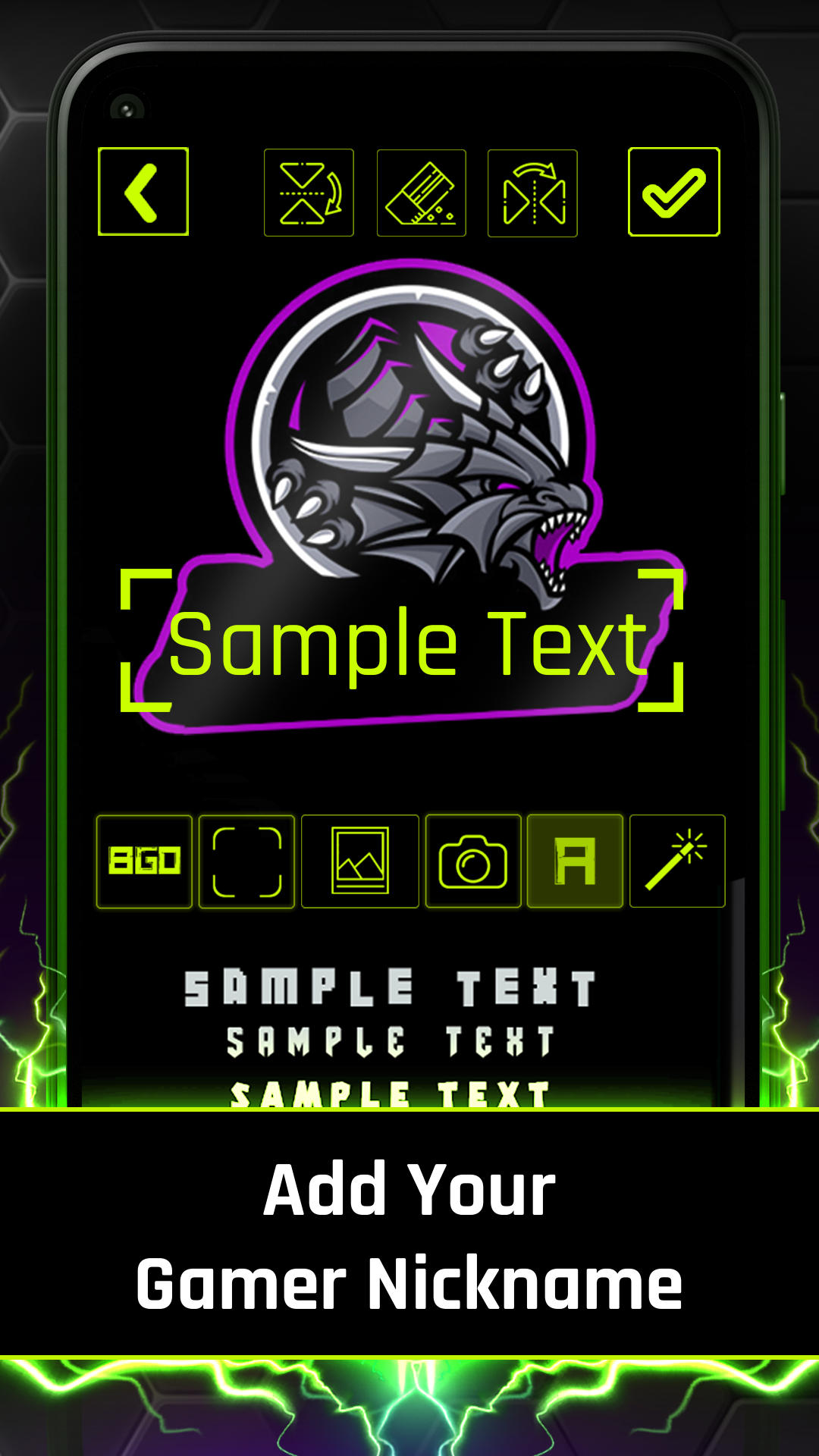 اسکرین شات 3 برنامه Gaming Logo Maker with Name