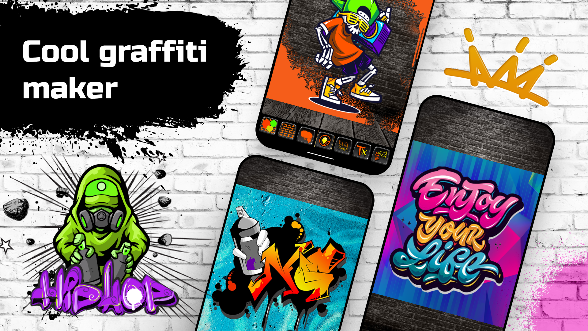 اسکرین شات 1 برنامه Graffiti Logo Maker App