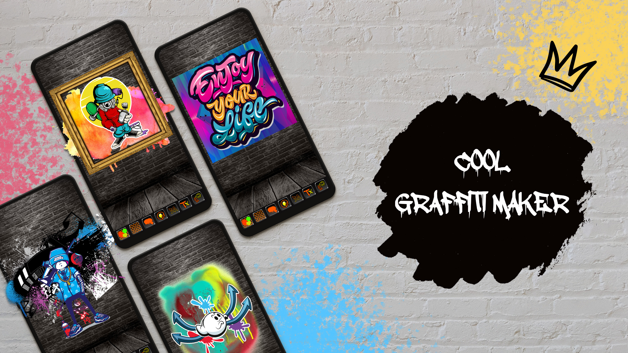 اسکرین شات 1 برنامه Graffiti Logo Maker App