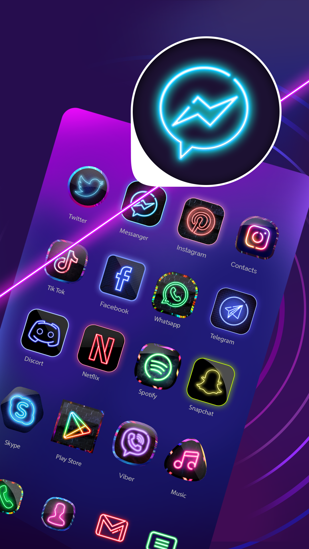 اسکرین شات 7 برنامه Neon Icon Designer App