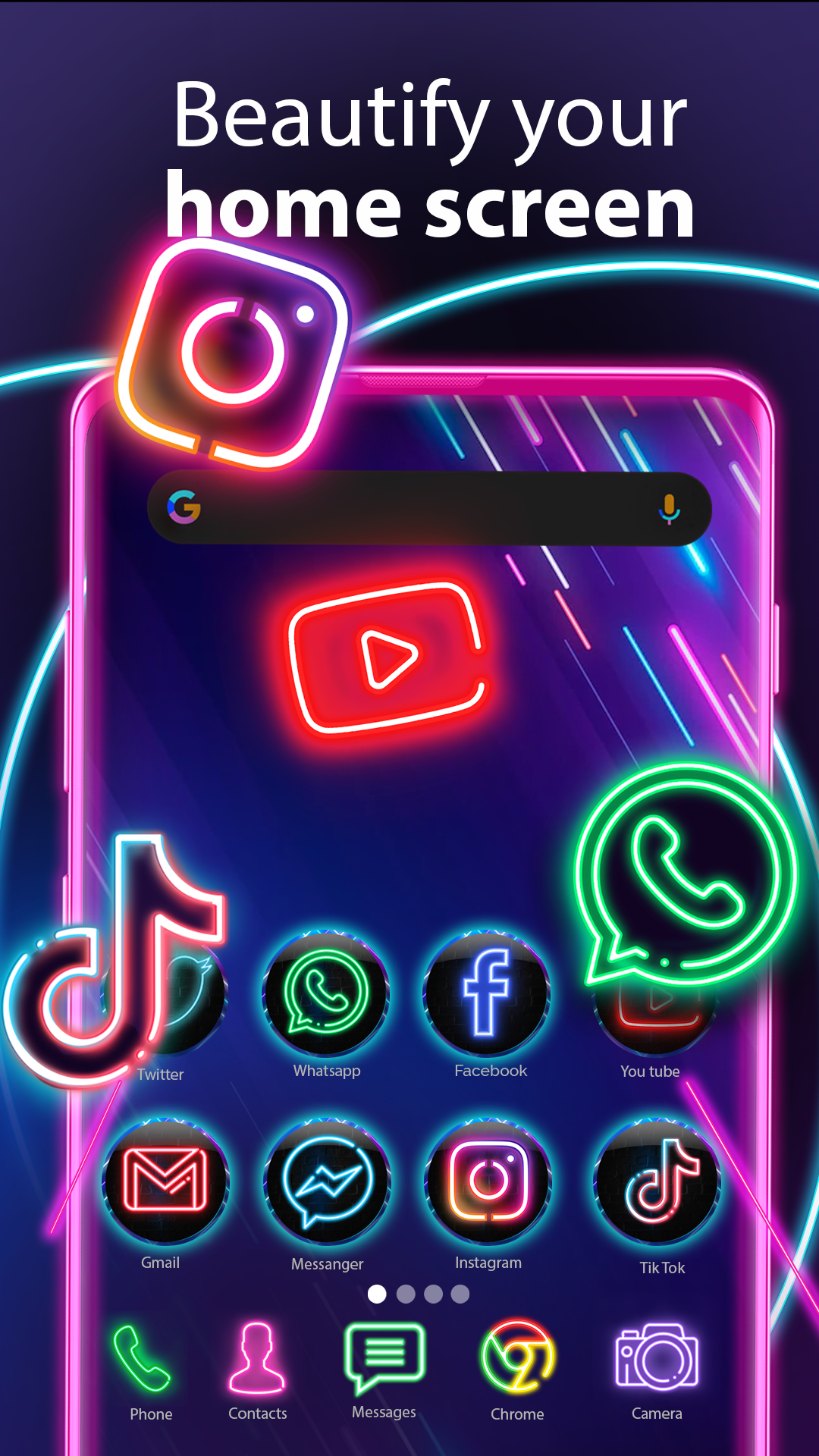 اسکرین شات 5 برنامه Neon Icon Designer App