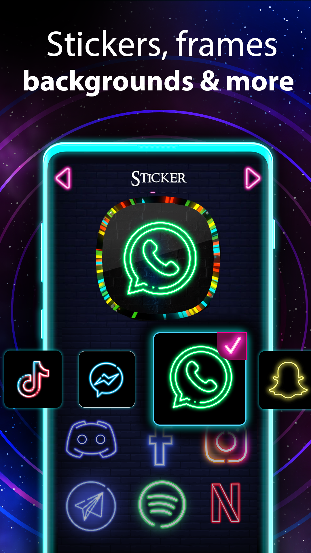اسکرین شات 3 برنامه Neon Icon Designer App