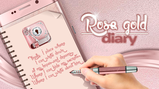 اسکرین شات 1 برنامه Cute Rose Gold Diary App