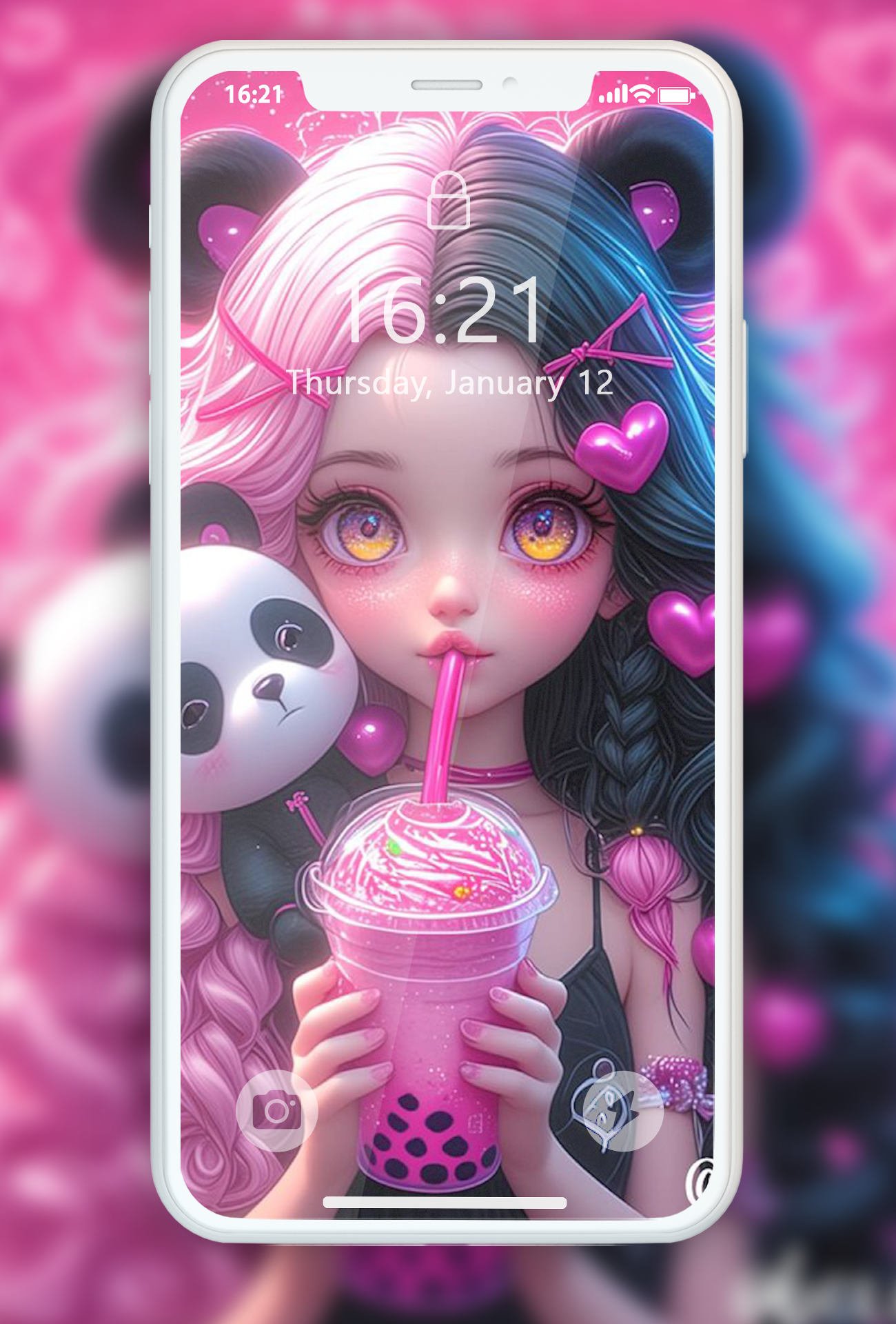 اسکرین شات 2 برنامه Cute Girly Wallpapers